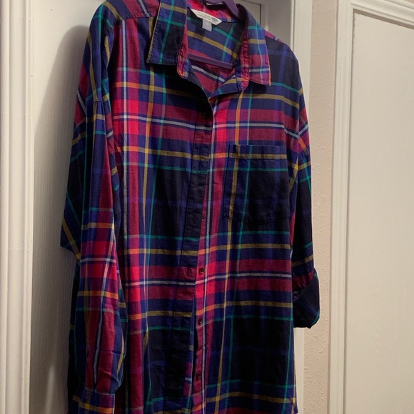Multi Color Plaid Flannel Shirt - Picture 1 of 2
